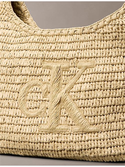 bold ck raffia lg shoulder bag CALVIN KLEIN | LV04F3448G0EI